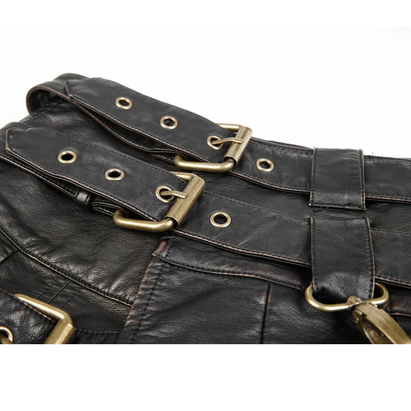 Новинка панк Рейв рок тяжелый металл черная Готическая кожаная винтажная