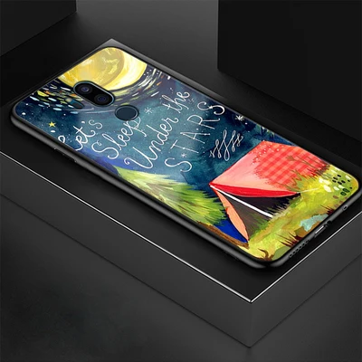 Закаленное стекло окрашенный чехол s для LG G7 чехол ThinQ задняя крышка для LGG7 ThinQ защитная оболочка для LG G 7 Чехол ThinQ coque