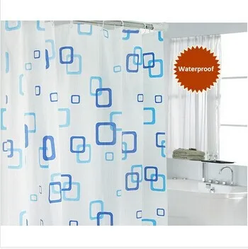 sky blue 180x200cm 1,8 м x 1,8 м и 1,8 м x 2 м занавеска для душа, утолщенная, 3D эффект, водостойкая, современный, стильный, классический, с 10 пластиковыми крючками, цвет случайный - Цвет: sky blue 180x200cm