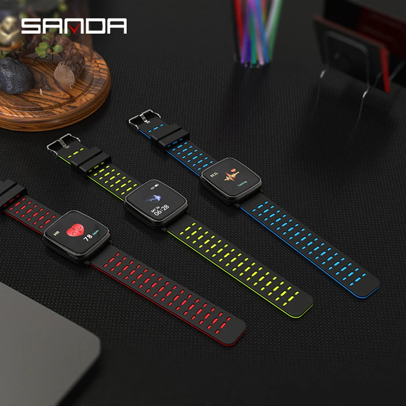 SANDA K02, женские Смарт-часы, помощник по жизни, напоминание, цифровые наручные часы, ответ на вызов, пульсометр, кровяное давление, кислород