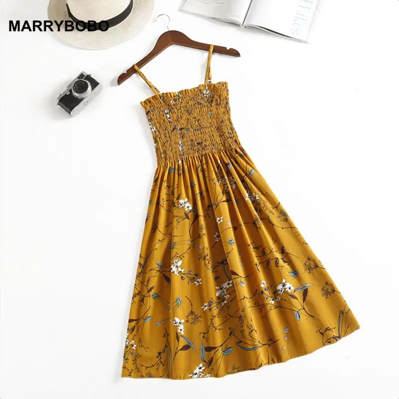 Летние Для женщин 2019 Boho без рукавов пляжное платье Сексуальная спинки Спагетти