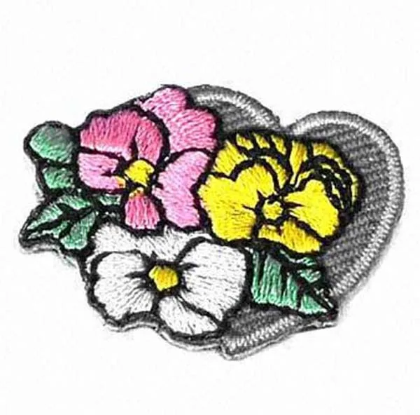 

Flower Embroidery Patches Made by Twill with Heat Cut Broder and Iron On Backing MOQ50pcs free shipping by Post