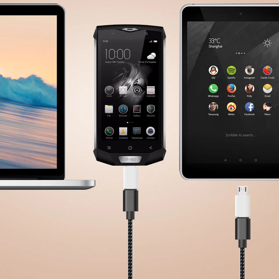 Короткое зарядное устройство Micro USB 25 см длиной 2 м/3 м с кабелем для Oukitel C8 Leagoo Kiicaa