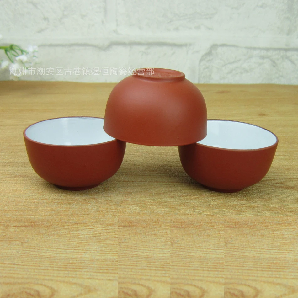 Горячая Распродажа 6 шт. Фиолетовый Глиняный чайный набор емкость 55 мл чайные