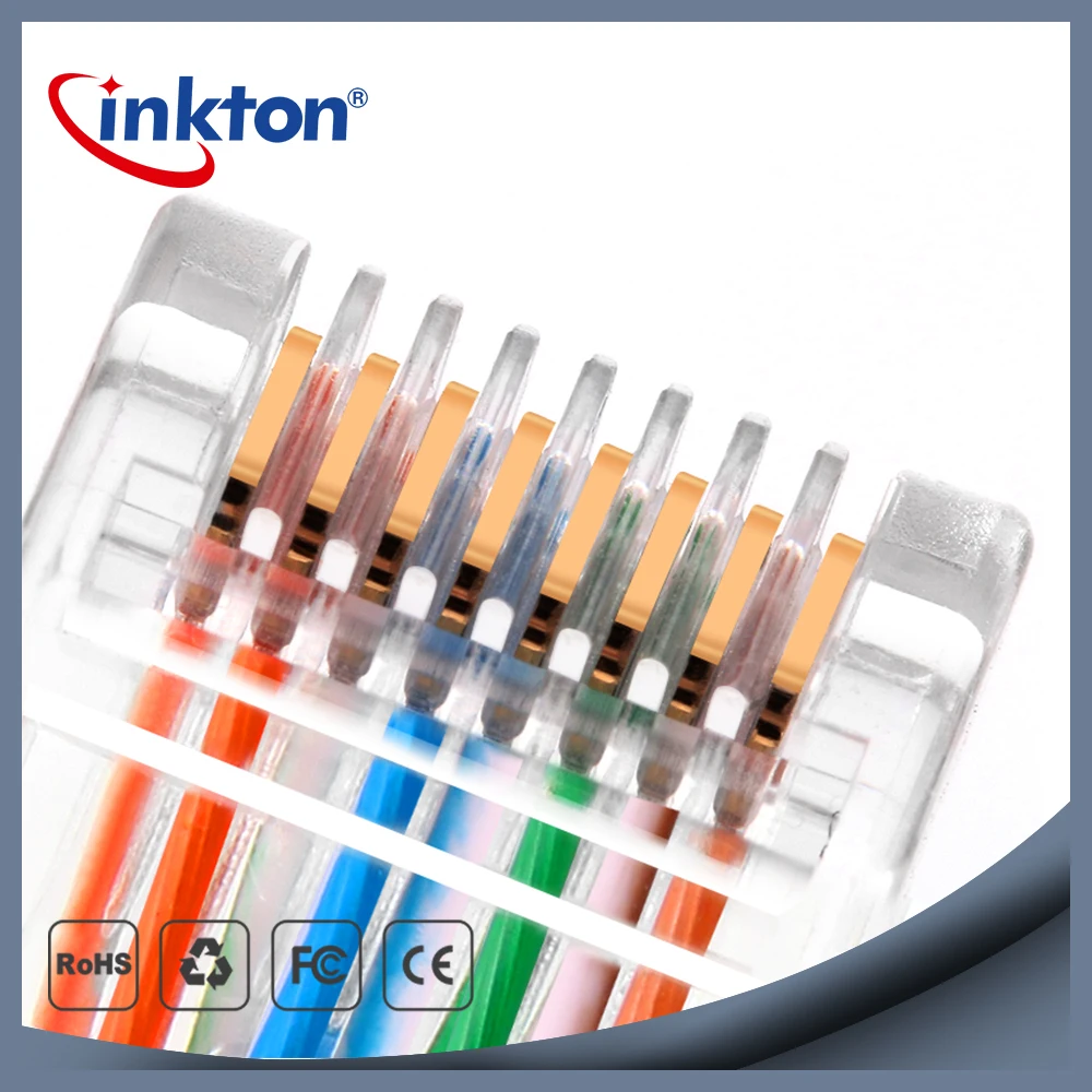 Inkton Rj45 Cat5e UTP патч корд 8 ядер Lan кабель ПВХ Куртка для компьютера роутера ноутбука