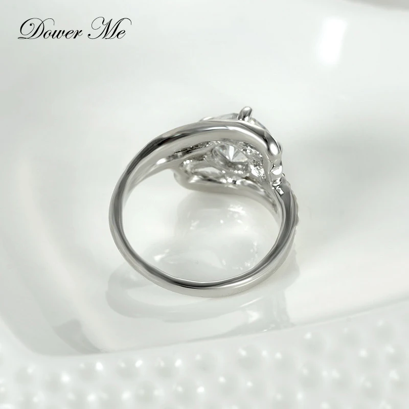 Dower Me серебро Бесконечность кольцо женский Многослойные Rhinestone кольца для женщин