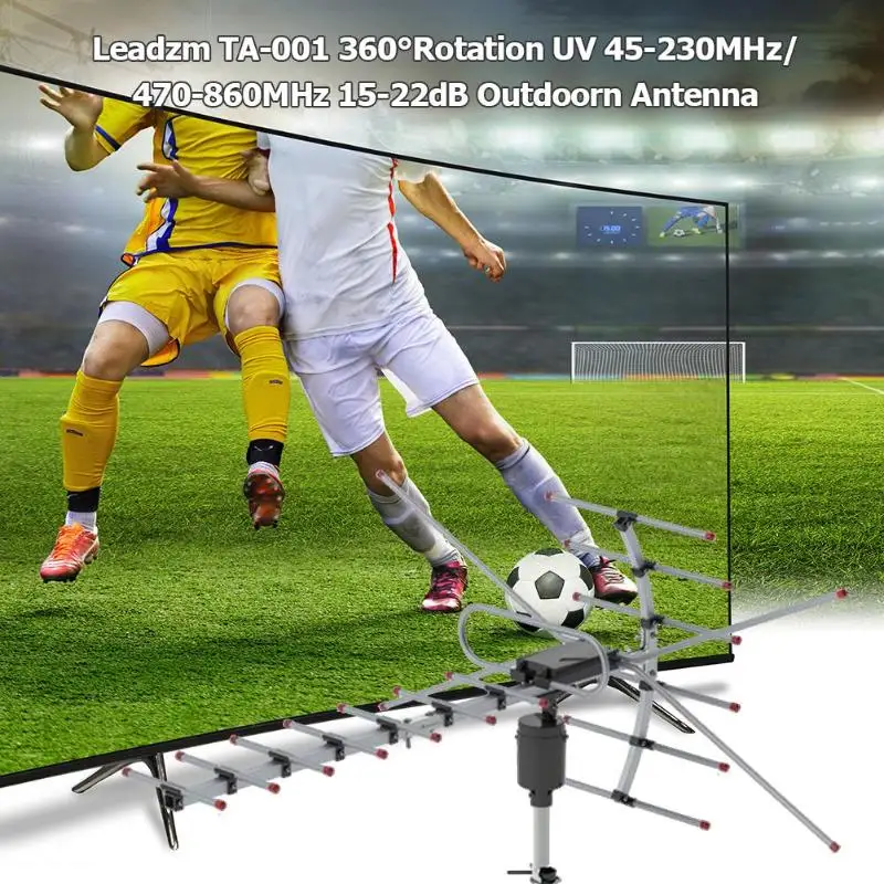 Leadzm TA 001 ТВ антенна вращение на 360 градусов UV VHF 45 230MHz / UHF 470 860MHz 15 22dB наружная