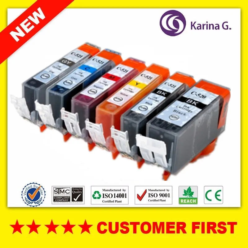 Совместим с Canon Φ PGI520 CLI521 чернильный картридж для PIXMA MP980 MP990 и т. д.|Чернильные