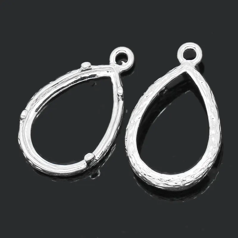 DoreenBeads медные Подвески кабошон с серебряным покрытием (подходит для 14 мм x 10 мм) 18 19