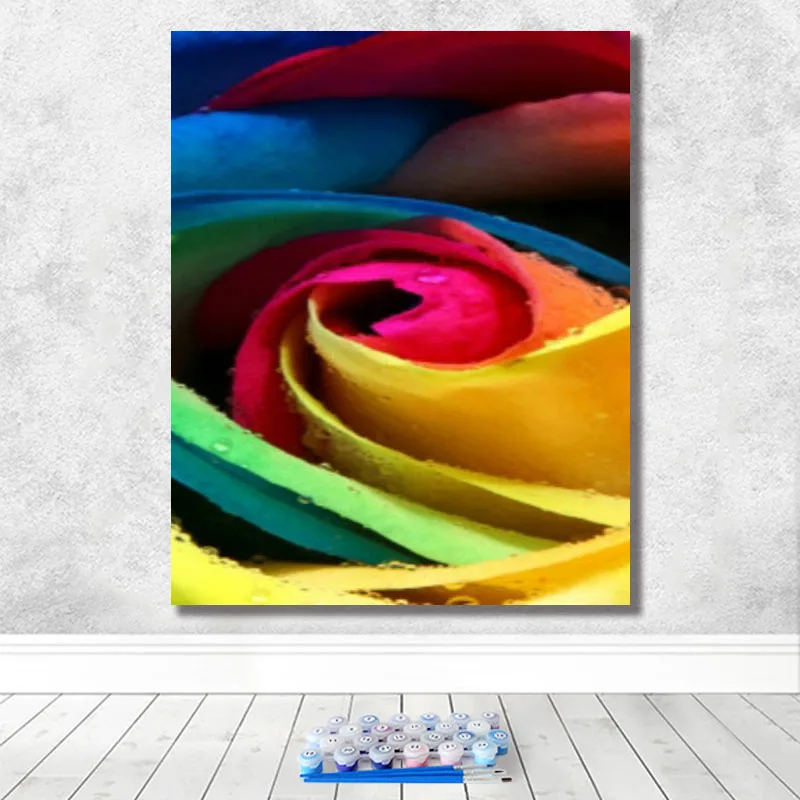 

paint by number art painting by numbers Painted roses, innovative art, porch, living room, bedroom decompression