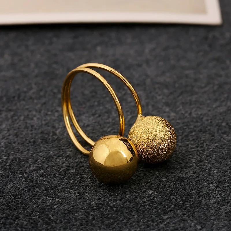 Adjustable Rings Round Balls Double Circle Ring Couple Finger Gifts For Women Men | Украшения и аксессуары