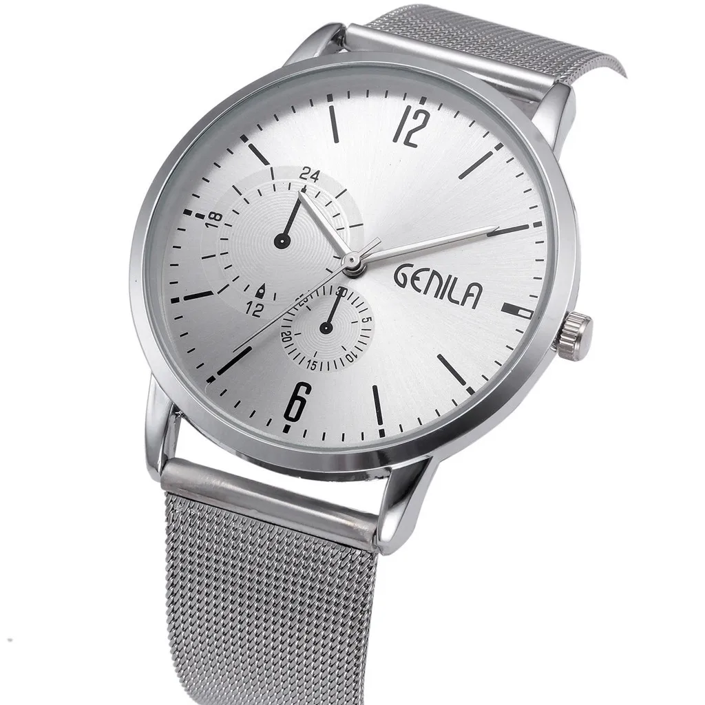 Часы наручные мужские ультратонкие брендовые люксовые # W|Кварцевые часы| |