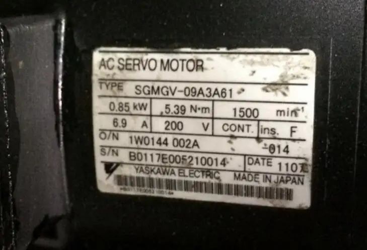 

ervo motor SGMGV-09A3A61 , Used one , 90% appearance new , 3 months warranty , in stock