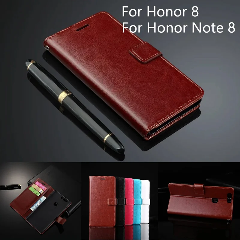 Fundas для Huawei Honor 8 чехол кожаный роскошный ультратонкий кошелек телефона note 6 флип