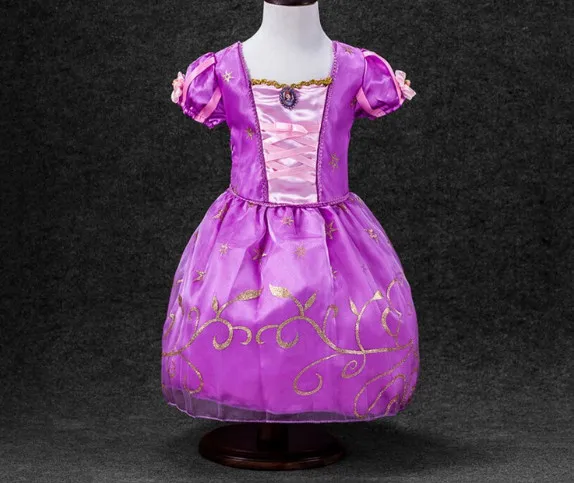 New baby girls dress Chiffon Princess Dress Belle Snow White Rapunzel Aurora Cinderella girl's halter dresses | Детская одежда и