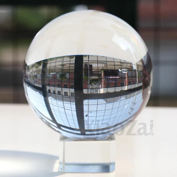 Натуральный кварцевый камень шар + основание дефект пузыря хрустальный