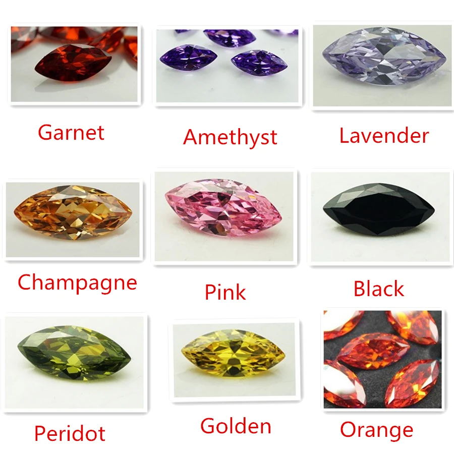 

100pcs/pack color Marquise Zircon 4*8mm lavender Grade Marquise Shape Cubic Zirconia DIY Jewelry Findings Supplies Shine