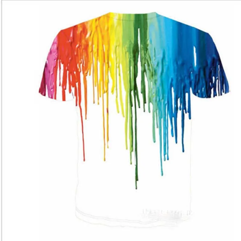 Для мужчин высокое качество футболки Мода Ву s/Для s Красочные Топленое карандаш