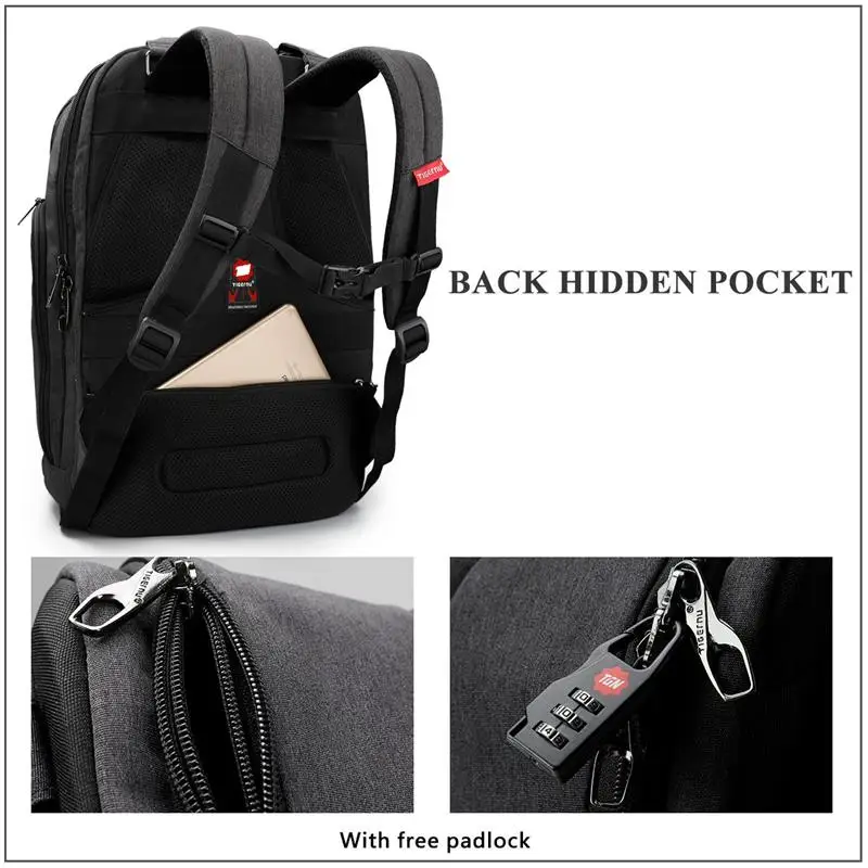 Tigernu 15.6inch Anti theft Laptop Backpack Brand quality School backpack bag Fashion Business Travel Male Mochila men women - купить по