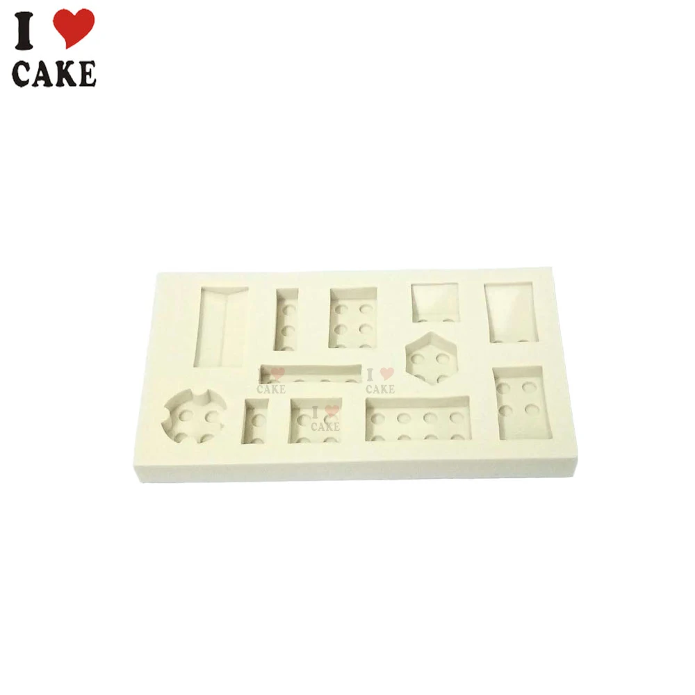 Новая силиконовая форма для украшения торта Lego 3D шоколада кекса инструменты