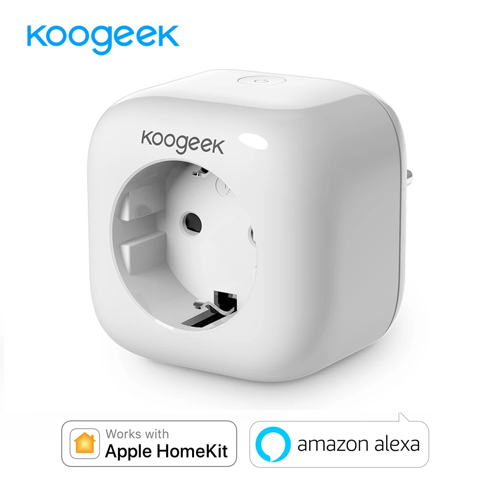 Умная розетка Koogeek для Apple HomeKit Alexa Wifi розетка Поддержка дистанционного управления через Siri/Alexa для iOS/Android EU вилка