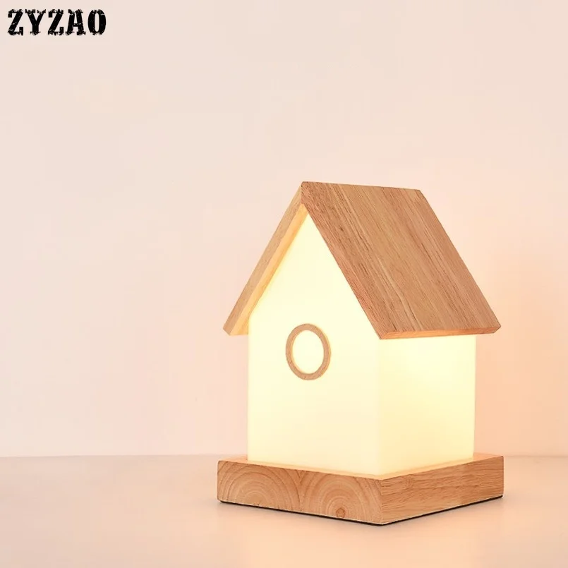 

Simple Modern Nordic Table Lamp Japanese Bedroom Bedside Decoration Solid Wood Desk Lamp Study Eye Protection Creative LED Lamp