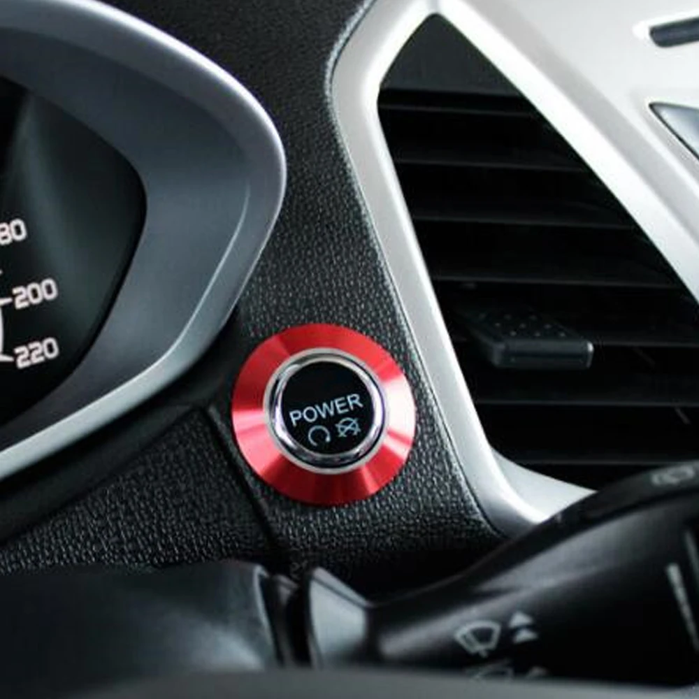Zlord ключ кнопка старт/стоп зажигания кольцо крышки Стикеры для Ford Ecosport Fiesta 2009 2012 2013