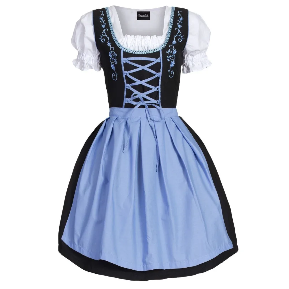 Dirndl Bavarian Wench Немецкий Октоберфест Костюм разносчицы пива нарядное платье наряд