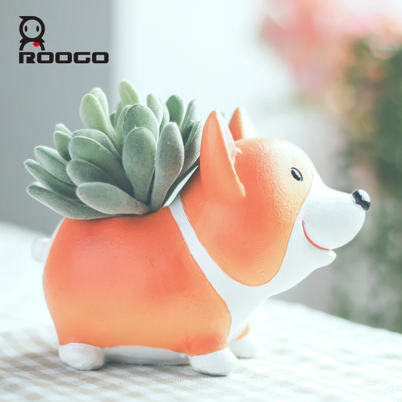 Цветочный горшок Roogo мини для растений современный желтый домашний питомец