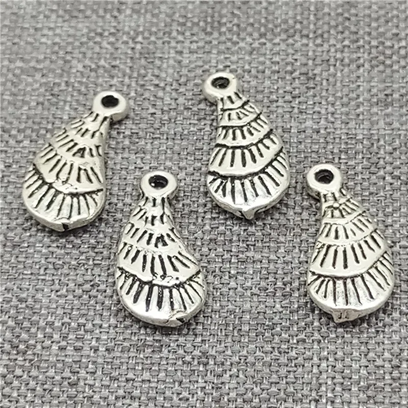 

5 Pieces 925 Sterling Silver Sea Shell Charms 2-Sided for Bracelet Necklace