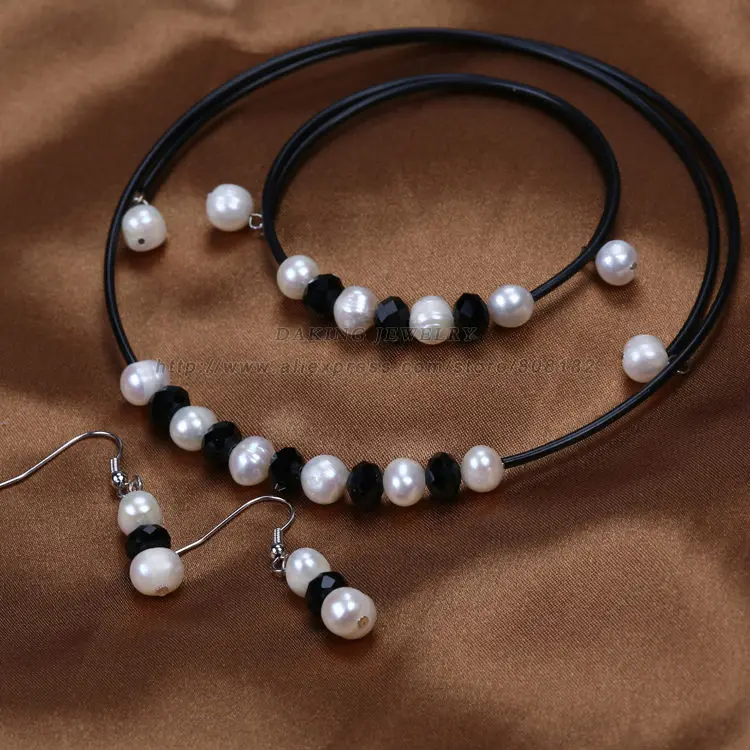 Женское ожерелье и браслет с натуральным пресноводным жемчугом|natural freshwater pearl