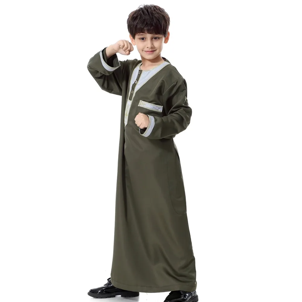 2019 мусульмане арабы мальчик Мужская Тауб Thawb Кафтан Исламская одежда Саудовская