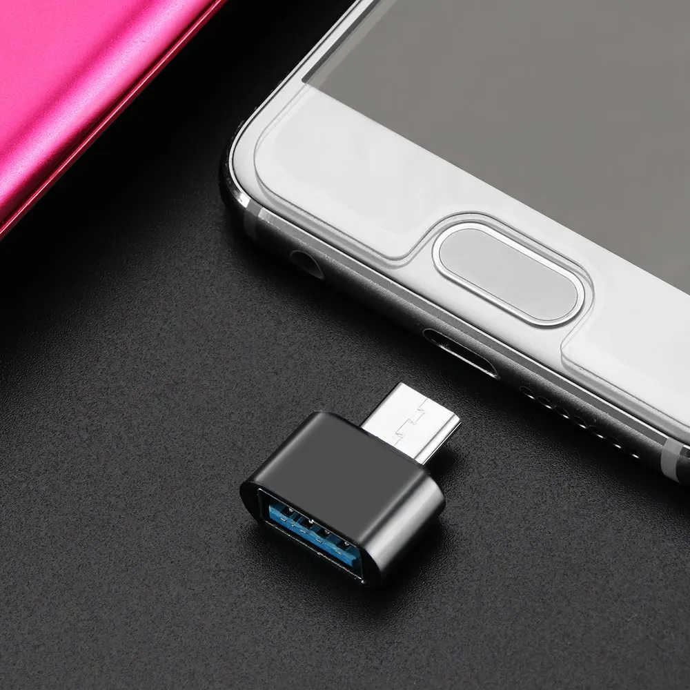 Powstro OTG Тип usb C Зарядное устройство телефона мужского и женского пола usb2.0 USB адаптер Тип s для смартфон на базе Android Планшеты