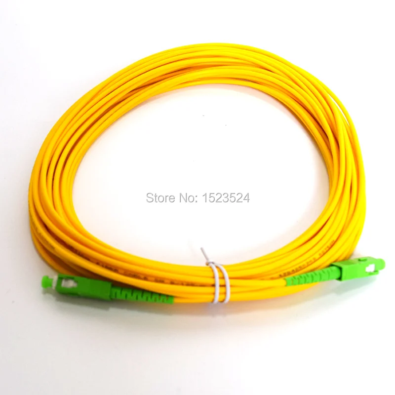 SM SX PVC 3mm 15 Meters SC/APC Fiber Optic Jumper Cable SC/APC-SC/APC Fiber Optic Patch Cord