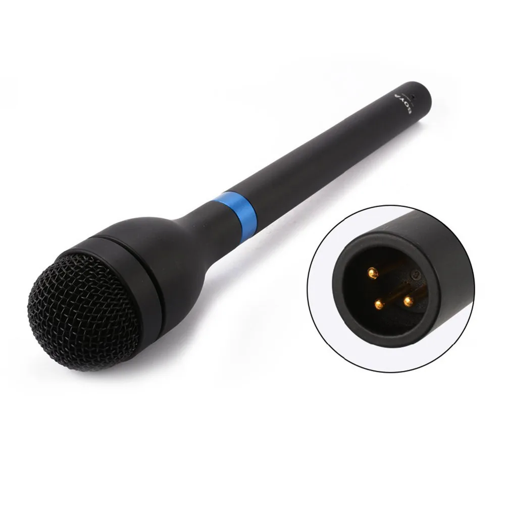 BOYA BY-HM100 Портативный динамический микрофон Микрофон всенаправленный XLR разъем корпус из алюминиевого сплава очень длинная ручка