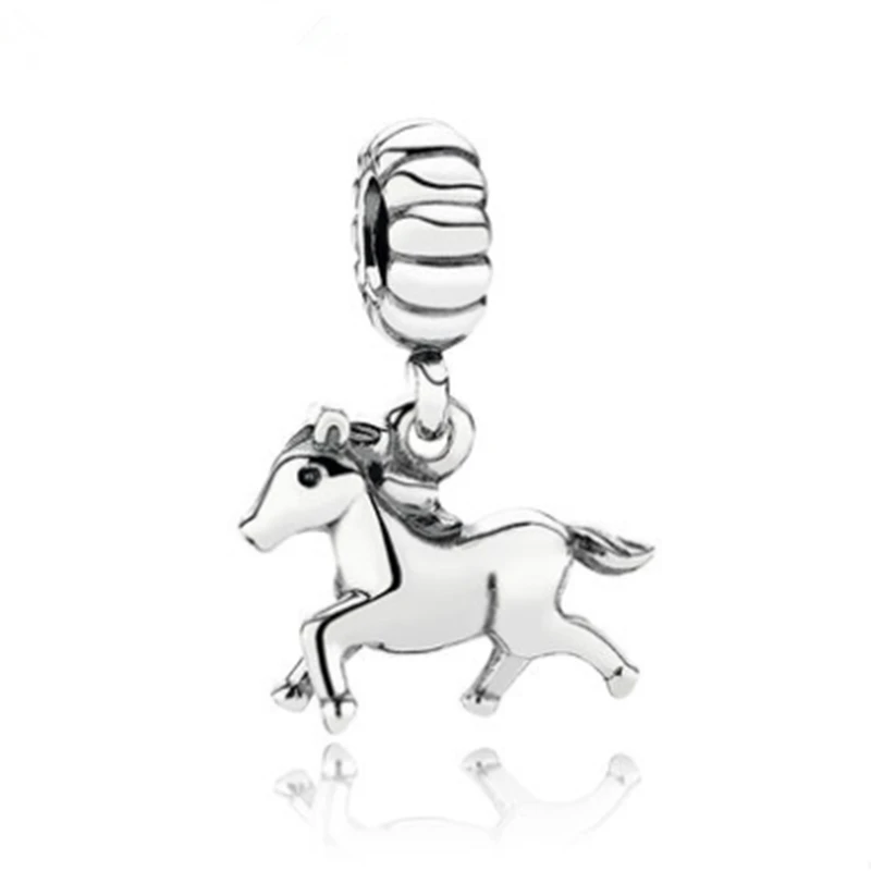 Посеребренное новое платье Мики Единорог Подвески бусины подвеска Подходит Pandora Браслеты и ожерелья для женщин DIY любителей ювелирных изделий