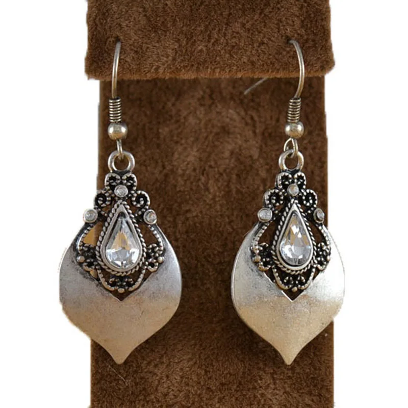 Новый Винтаж jewellery тибетский серебряный Ретро серьги падения оптовых хороший