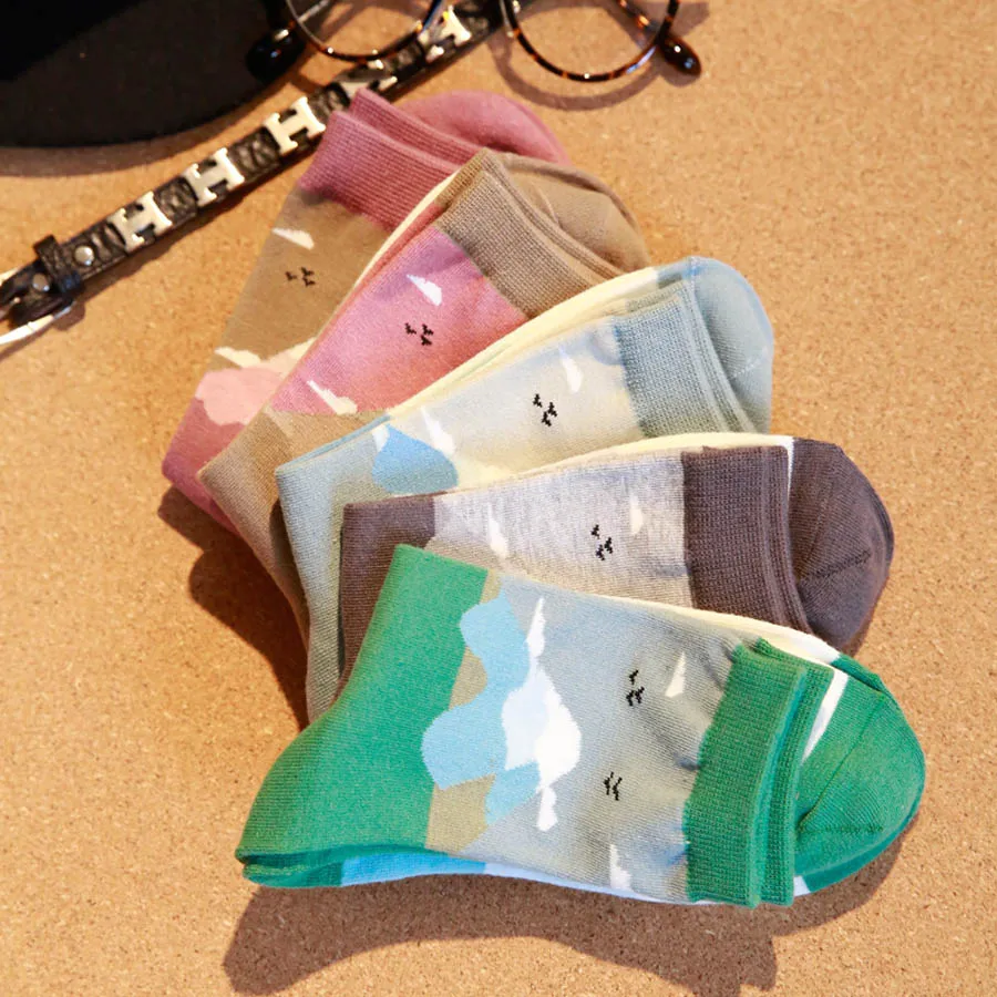 [COSPLACOOL] Японский милый красочный узор женские носки в стиле хараджуку с героями