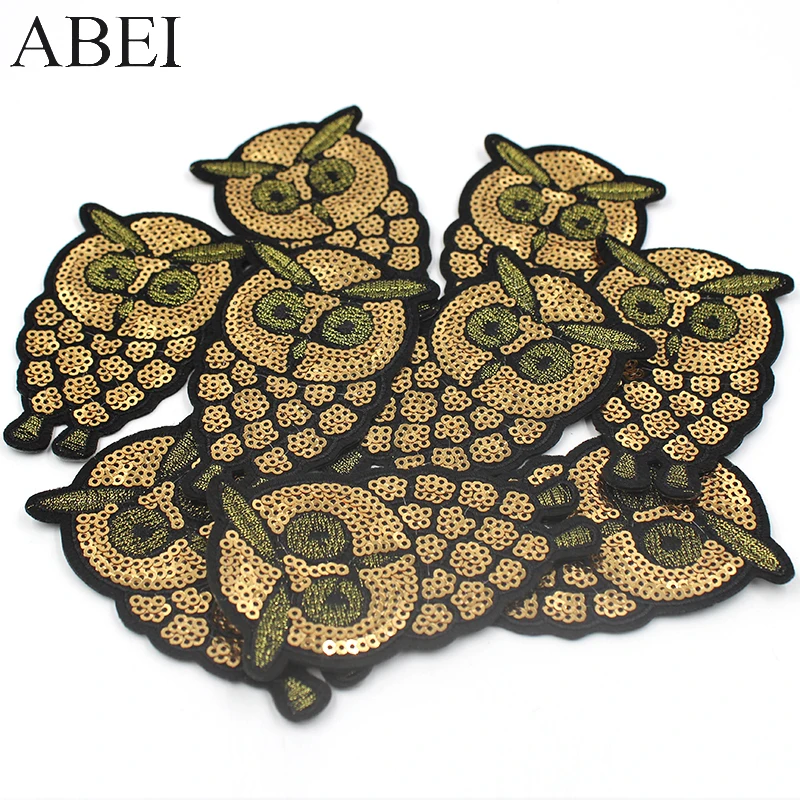 10 шт. с блестками аппликацией в виде совы для шитья одежды бейджи сделай сам