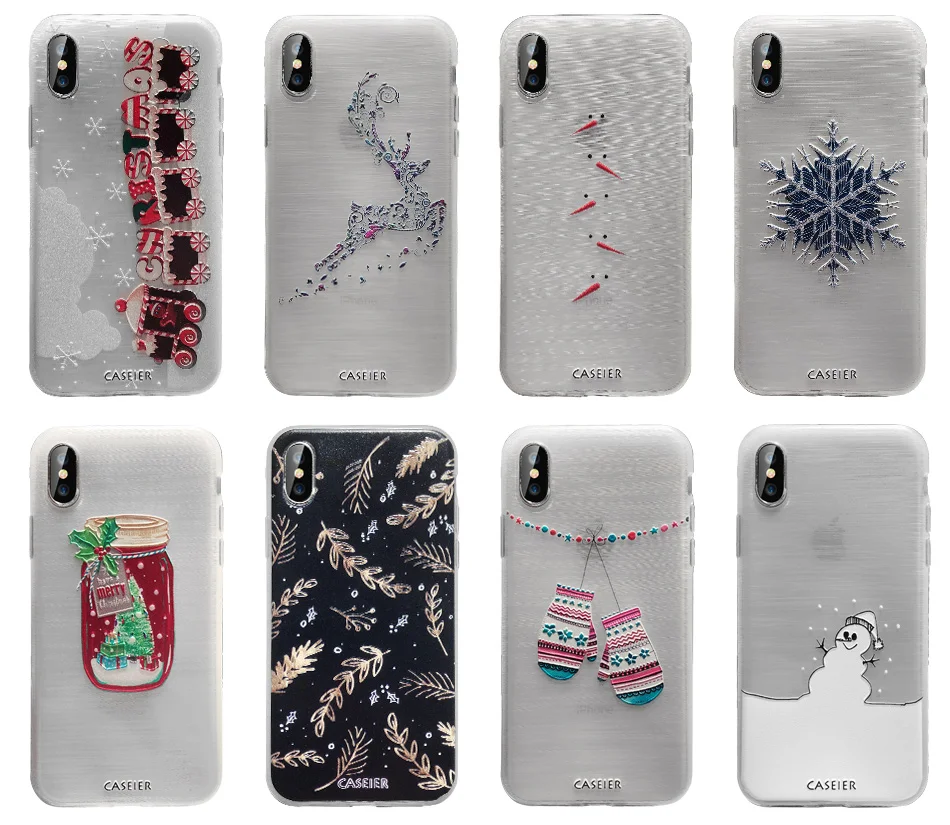CASEIER год чехол на айфон 8 7 6S 6 5S Рождество телефон случаях Case чехол для iPhone 8 7 6S 6 Plus X XS Max XR мягкая обложка для iPhone 6 6S 7 8 Plus 11 Pro Max 11 Case