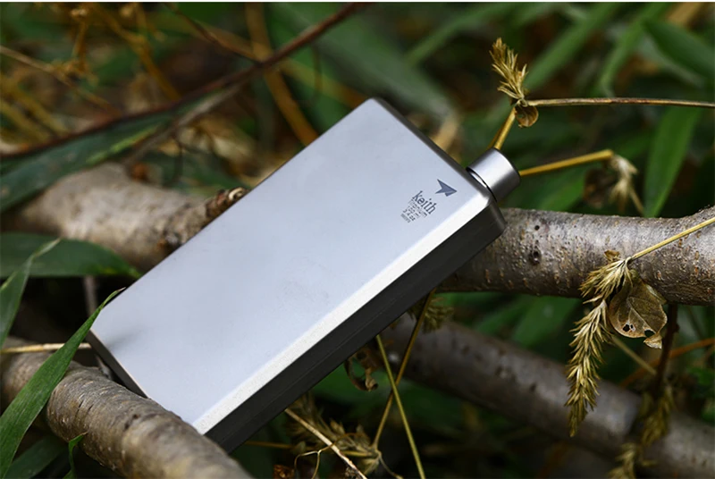 Кит Титан 120 мл портативный чистый титановый Флагон карманная тазобедренная колба бутылка Кемпинг путешествия рюкзак Флагон бутылки Ti9306