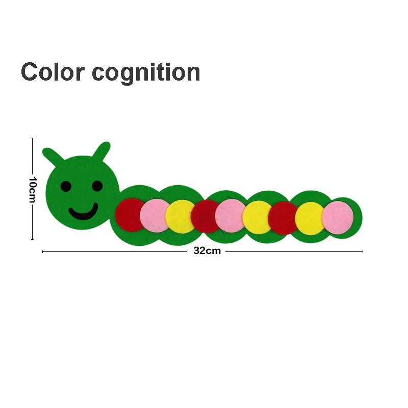 Cute Caterpillar Math Toys Teaching Kindergarten Manual DIY Weave Cloth Early Learning Education Montessori Toy | Игрушки и хобби
