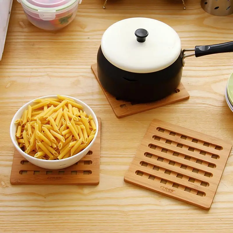 ОРЗ 3 шт. бамбуковый горшок держатель термостойкий Коврик для кухни