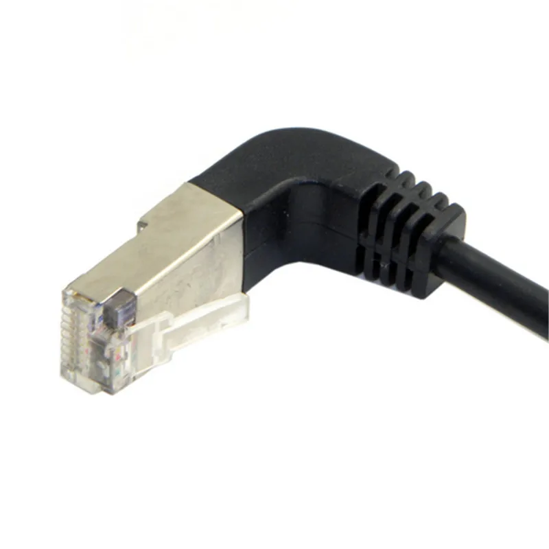 Патч корд 8P8C STP Cat 5e Lan Ethernet под углом 90 градусов 50 см|patch cord|lan ethernetcat |