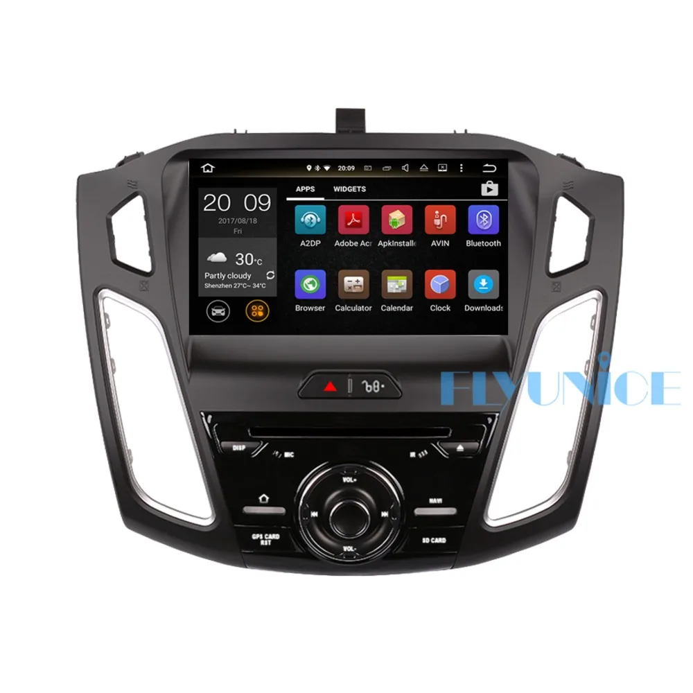 9 дюймов Android 8 0 Восьмиядерный 4 Гб RAM Автомобильный GPS навигатор с Bluetooth для Ford Foucs