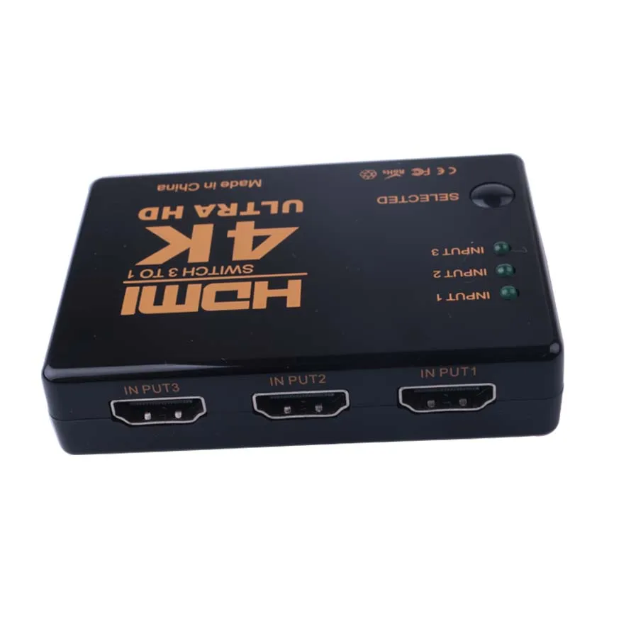 Elitooop 4K * 2K 3 входа в 1 выход HDMI Коммутатор концентратор сплиттер тв переключатель