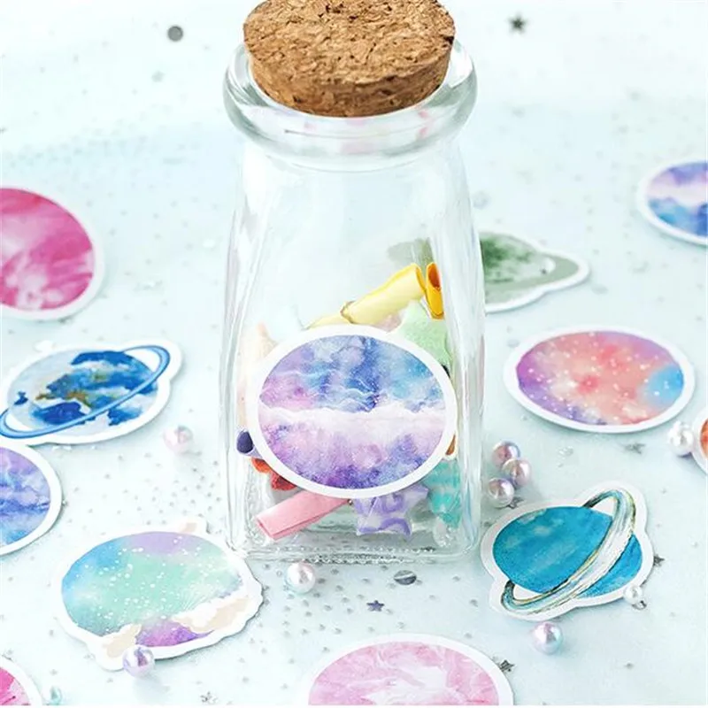 45PCS/Pack Planet Scrapbooking Stickers Diary DIY Decorative Seal Paste Embellishments Creative Material Craft Paper | Дом и сад