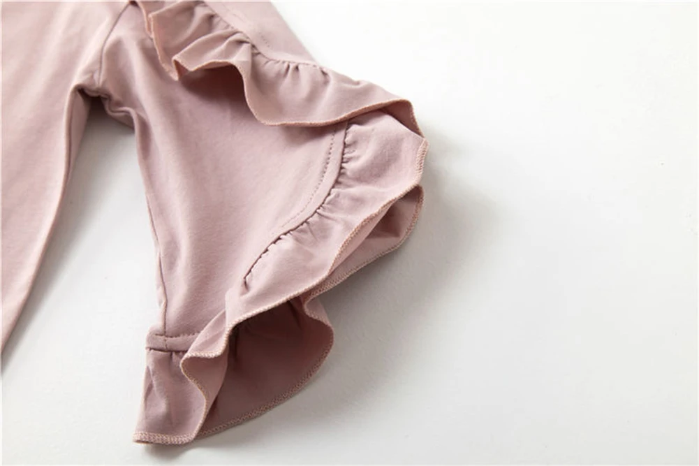 Весенняя одежда для малышей Детская футболка маленьких девочек топы блузка