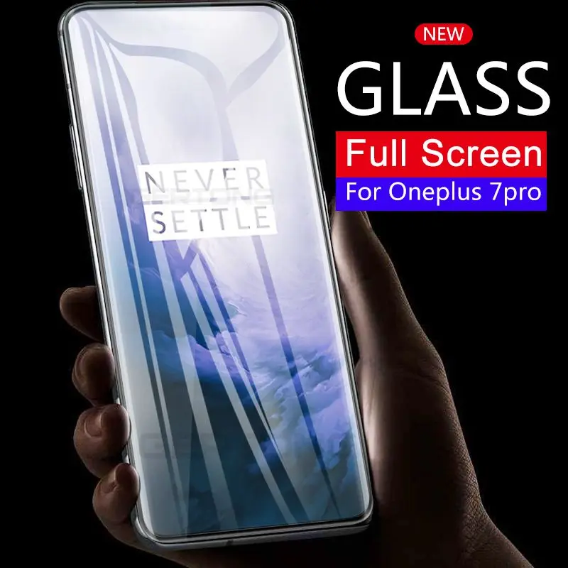 Закаленное стекло с полным покрытием для Oneplus 7 Pro 6 3T 5T 5 6T 3D изогнутое клеевое One plus
