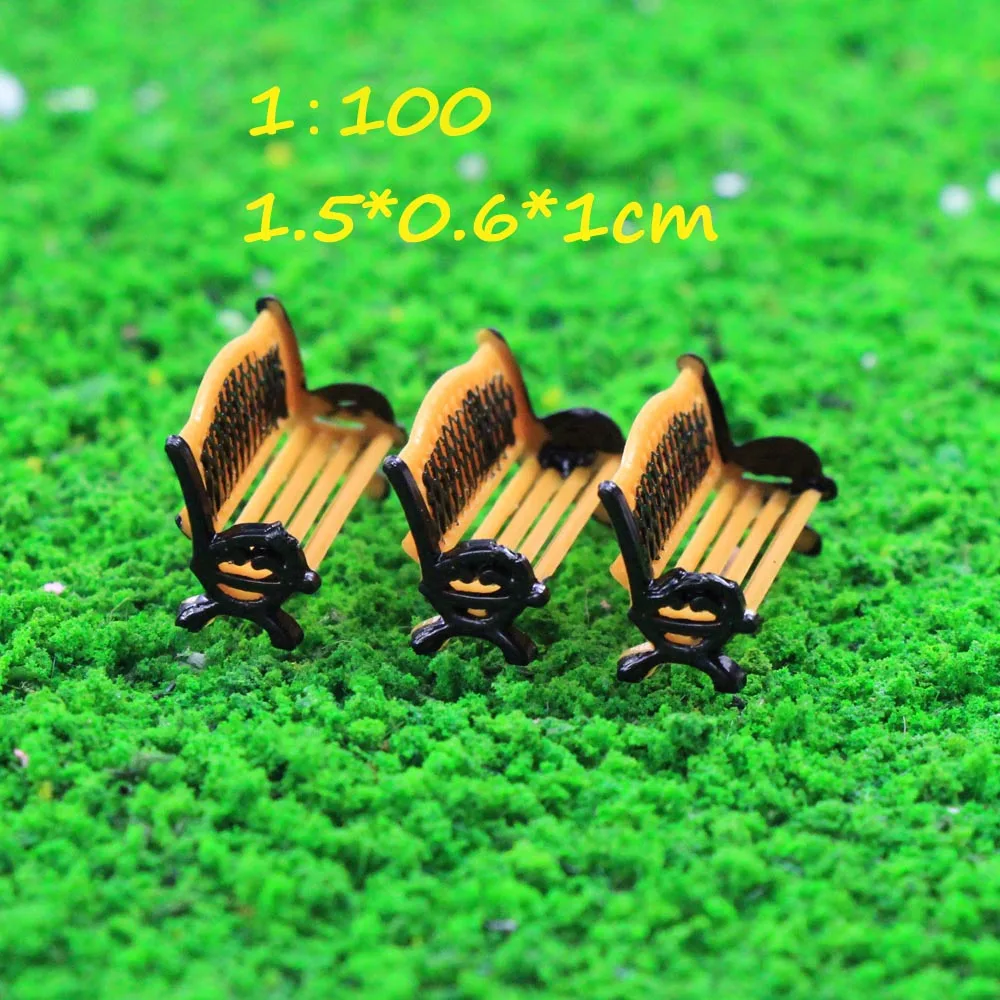 12 шт. моделирующие сиденья для поезда платформы парка улицы скамейка стул сетка